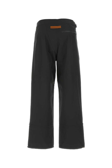 ERMENEGILDO ZEGNA Classic Black Polyester Pants for the Modern Man