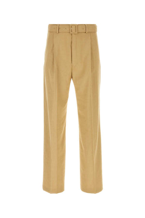 DRIES VAN NOTEN Versatile Camel Viscose Blend Pants for Men