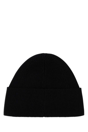 SAINT LAURENT Chic Black Cashmere Beanie Hat