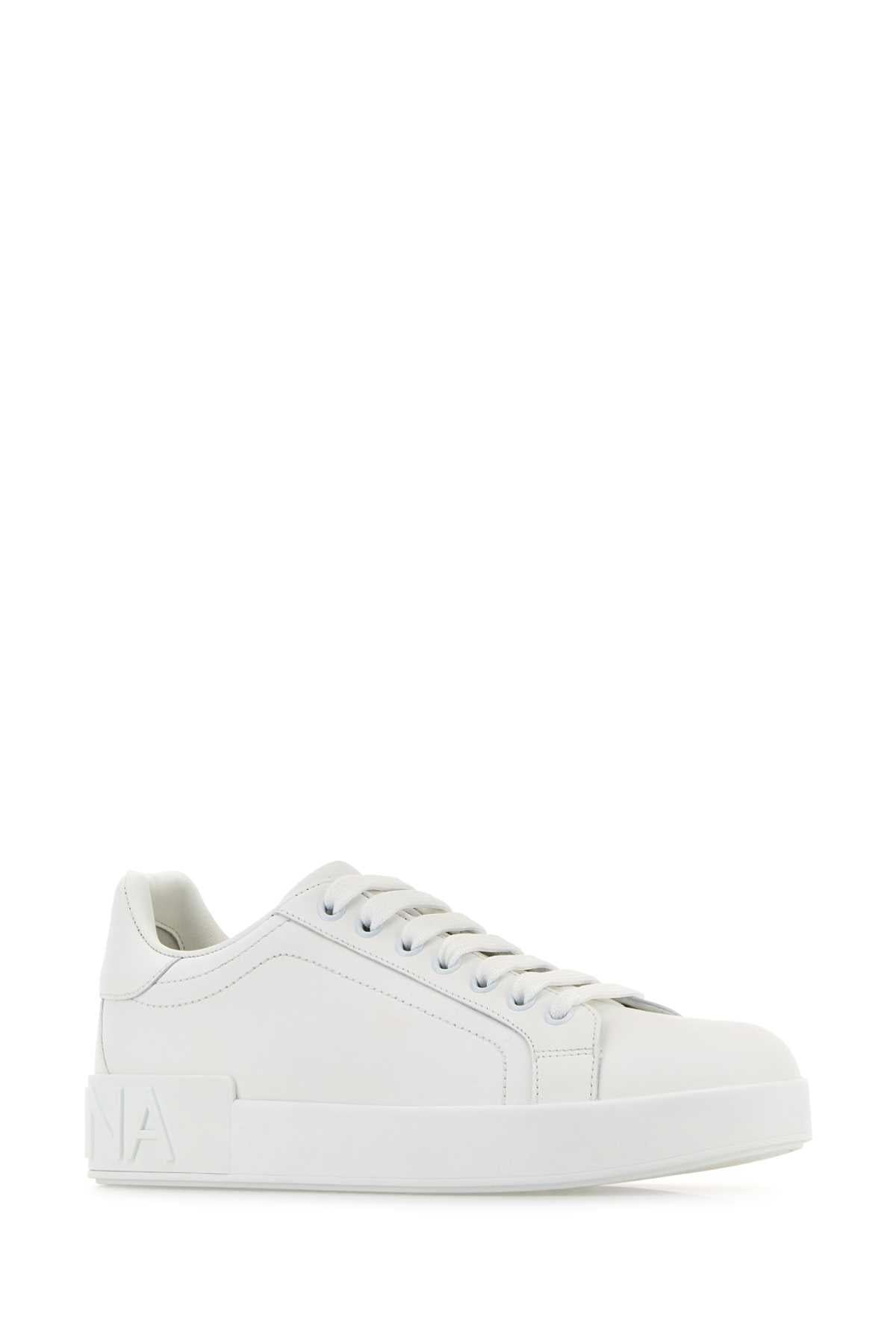 DOLCE & GABBANA Luxe Leather Portofino Sneakers for Women