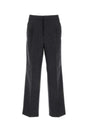 AMI Melange Dark Grey Wool Pant for Men