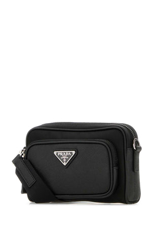 PRADA Mini Black Re-Nylon and Leather Crossbody Handbag