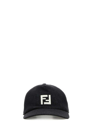 FENDI Classic Black Denim Baseball Cap