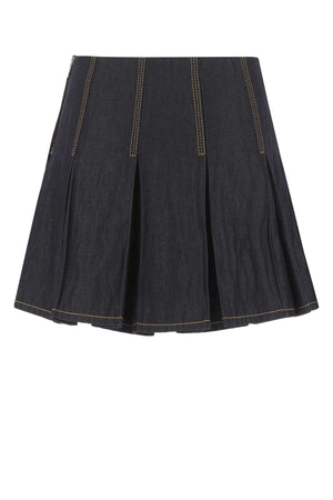 BOTTEGA VENETA Stylish Dark Denim Mini Skirt for Women