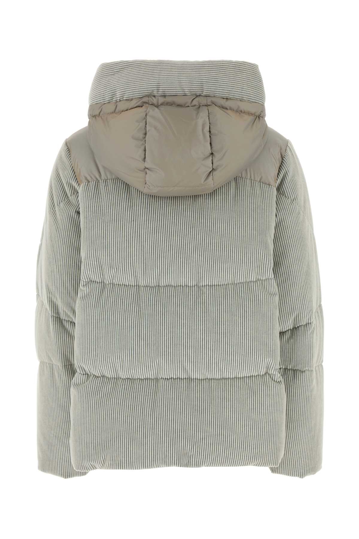 MOORER Carola IV Pastel Light Blue Corduroy Mini Down Jacket for Women