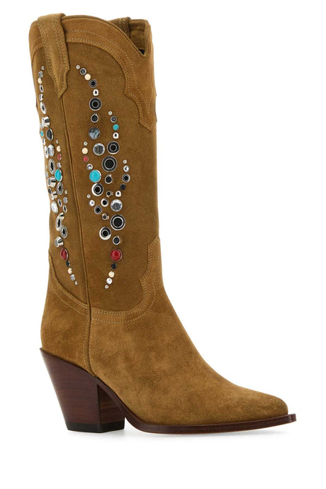 SONORA Elevated Suede Santa Fe Boots - 7cm Heel