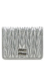 MIU MIU Mini Silver Leather Wallet - Elegant Accessory for Women