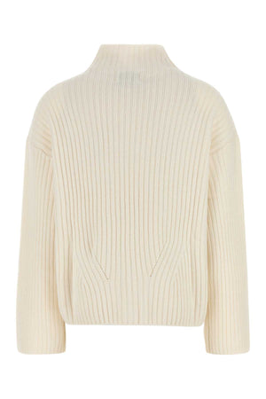 LOULOU Ivory Cashmere Ines Sweater for Women