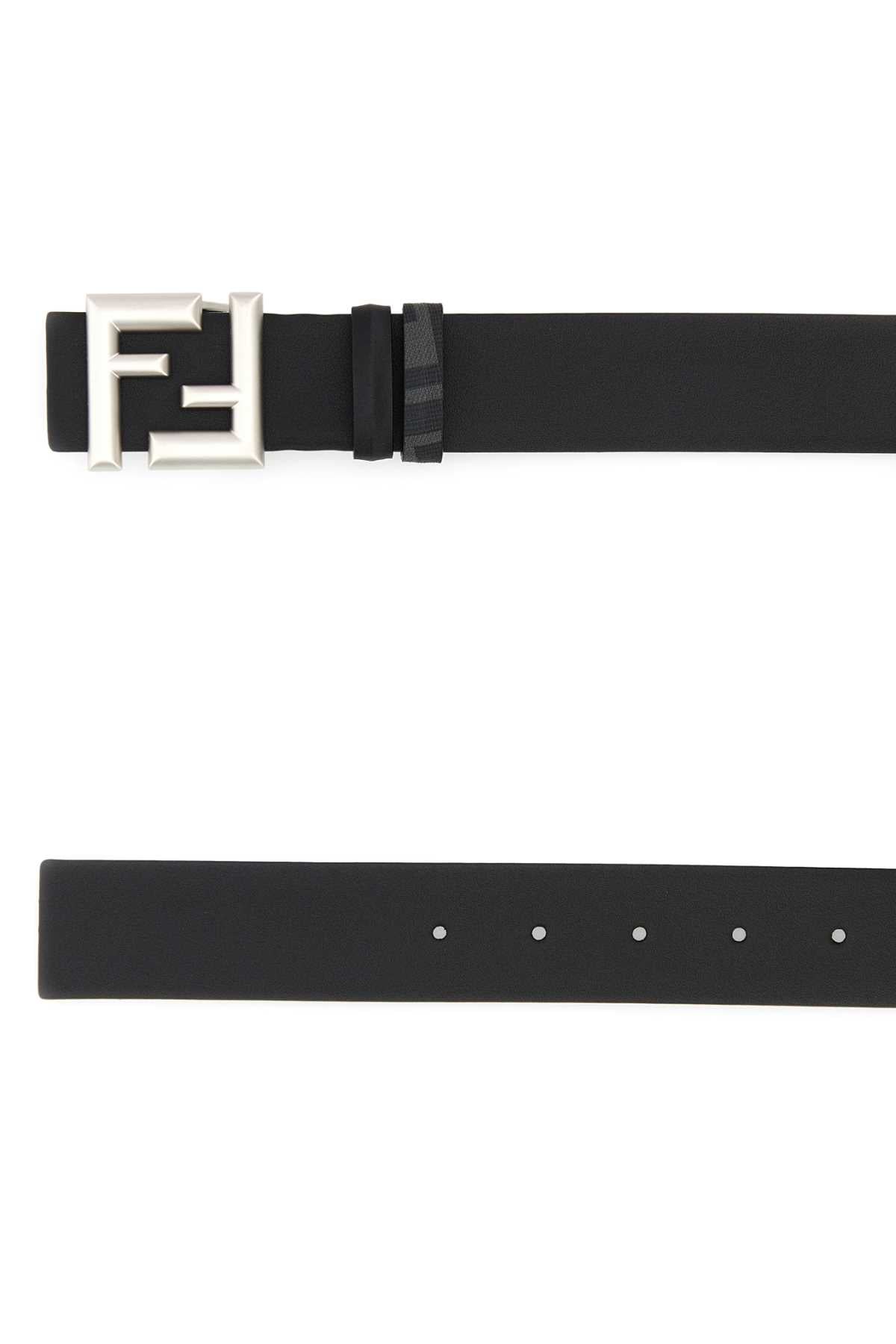 FENDI Reversible Rounded Belt with Classic Design - Height: 3.5 cm