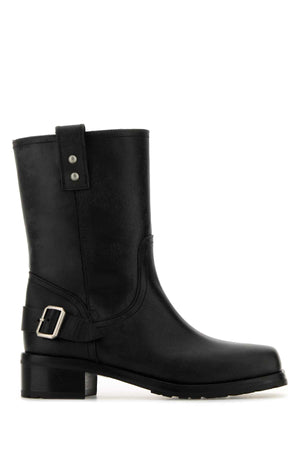 SONORA chic Black Leather Ankle Boots