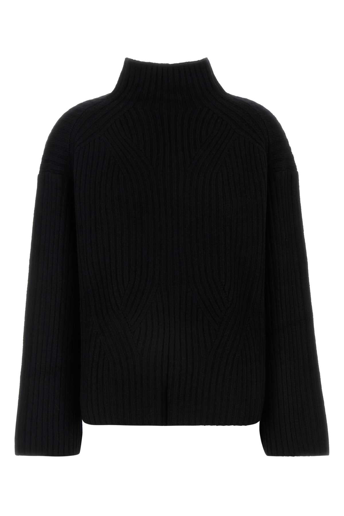 LOULOU Black Cashmere Ines Sweater