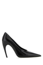 NENSI DOJAKA Elegant Black Leather Pumps with 11 cm Heel Height