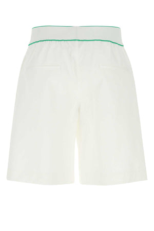 BOTTEGA VENETA Classic White Cotton Bermuda Shorts for Men