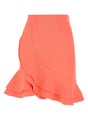 ALEXANDER MCQUEEN Chic Salmon Stretch Viscose Blend Mini Skirt