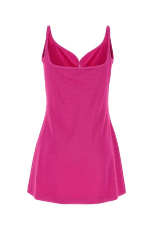 MACH&MACH Fuchsia Stretch Viscose Blend Mini Dress