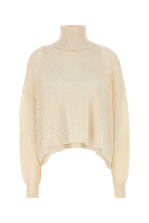 CHLOE Oversized Ivory Wool Blend Sweater