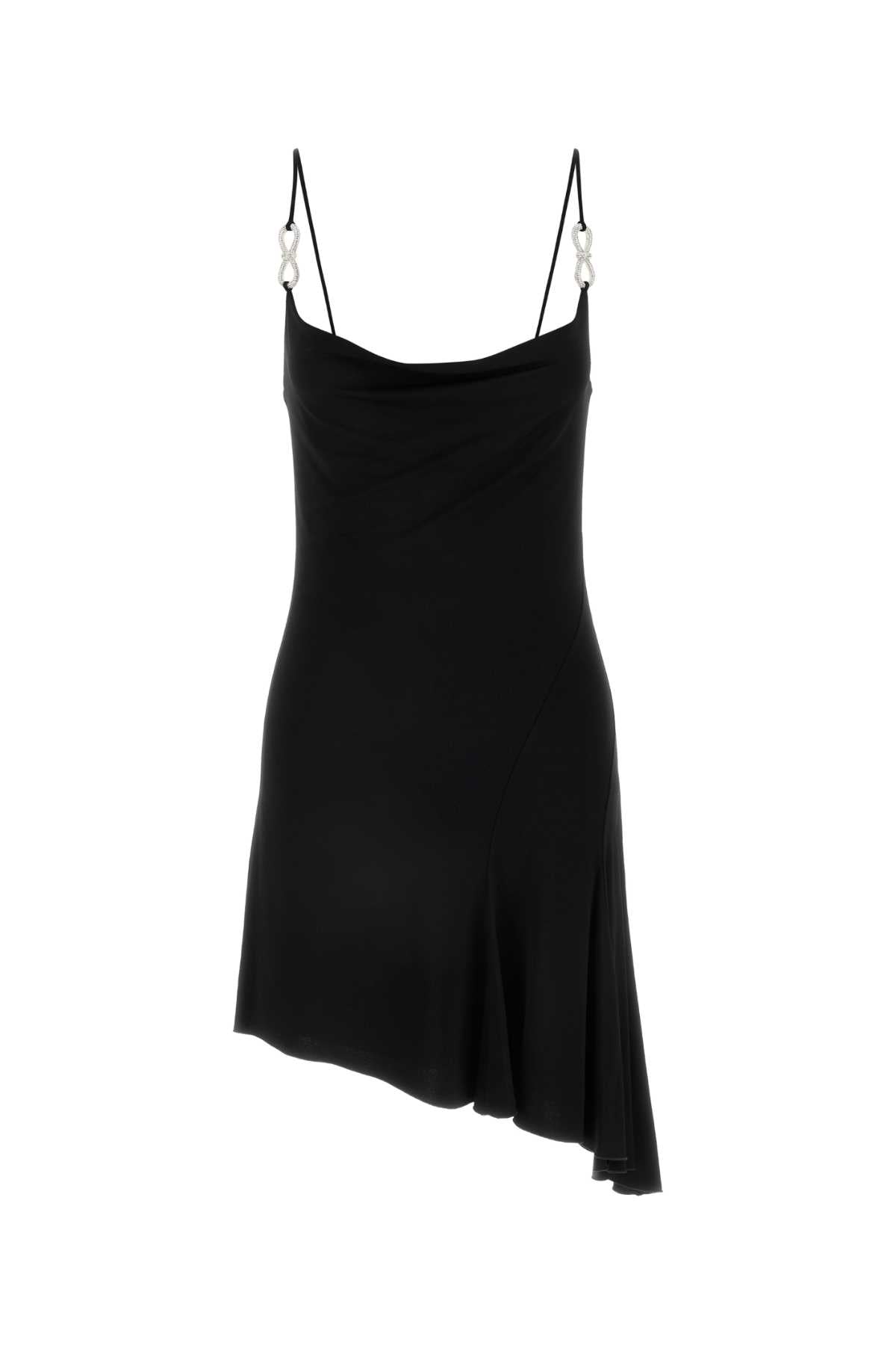 MACH&MACH Elegant Black Stretch Mini Dress for Women