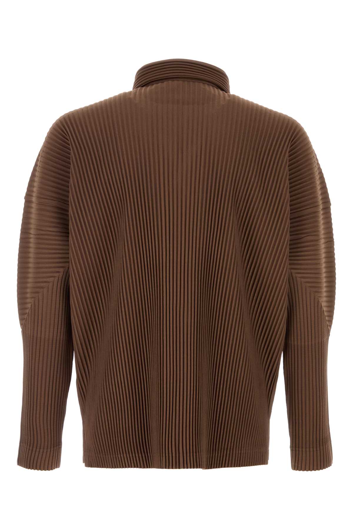 HOMME PLISSE' ISSEY MIYAKE Sophisticated Brown Mini Shirt for the Modern Man