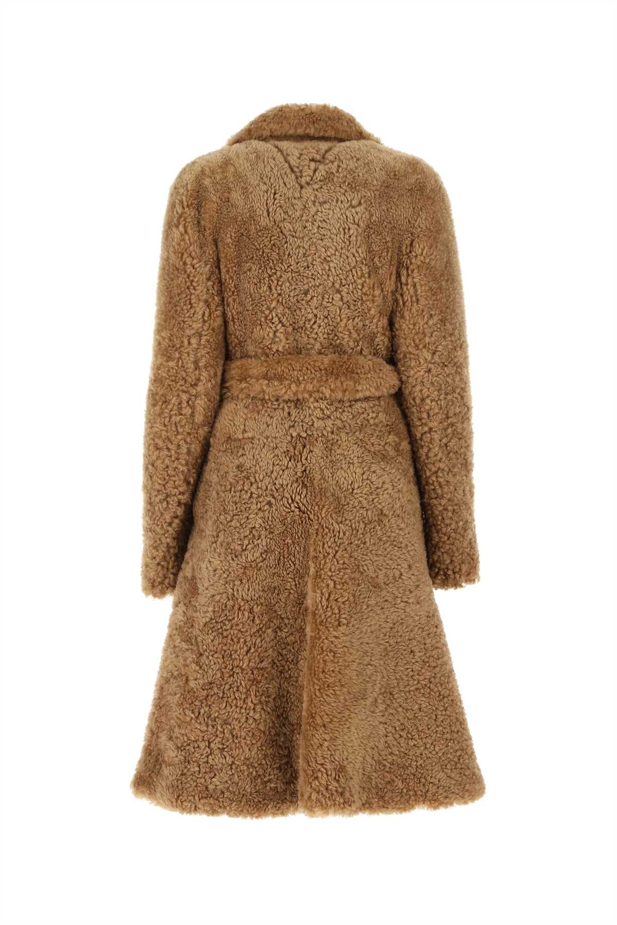 BOTTEGA VENETA Camel Shearling Jacket for Women