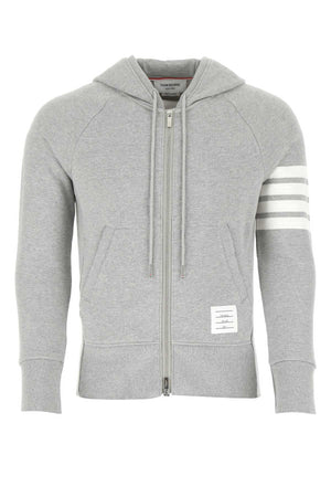 THOM BROWNE Melange Grey Cotton Sweatshirt for Men