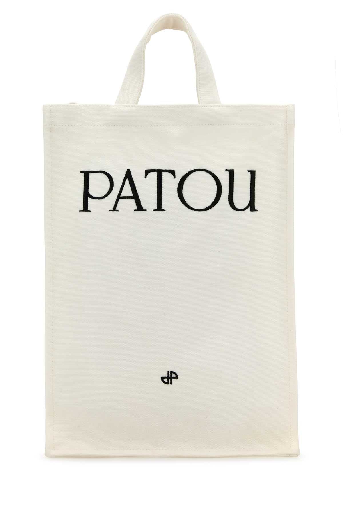 PATOU Canvas Shopping Handbag - 27x39cm