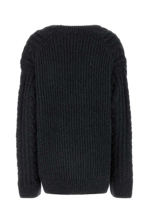 CECILIE BAHNSEN Oversized Charcoal Wool Alia Sweater for Women