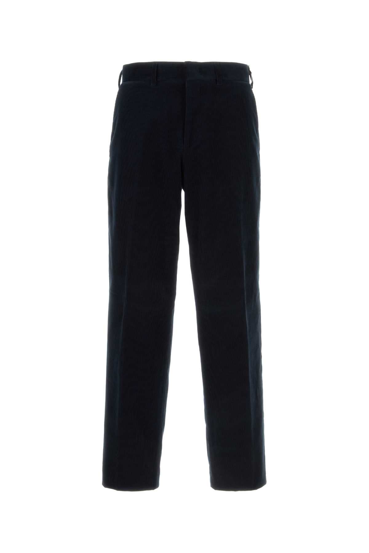 FENDI Men's Dark Blue Corduroy Trousers