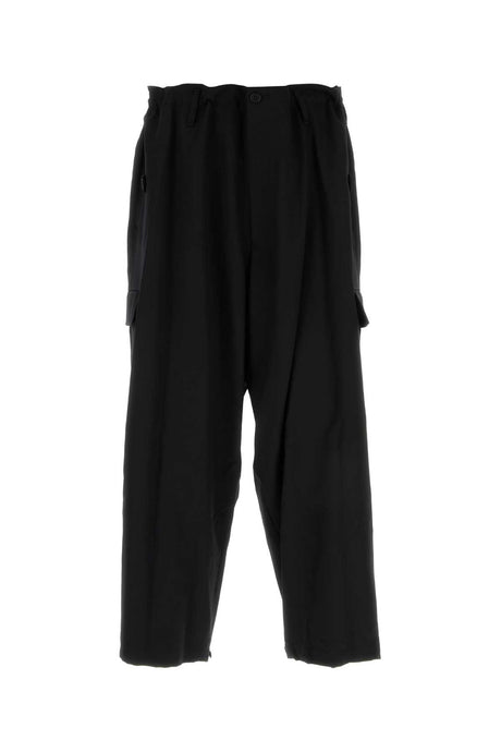 YOHJI YAMAMOTO Modern Black Wool Trousers for Men