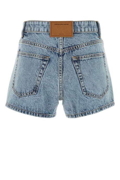 ALEXANDER WANG Embellished Mini Denim Shorts