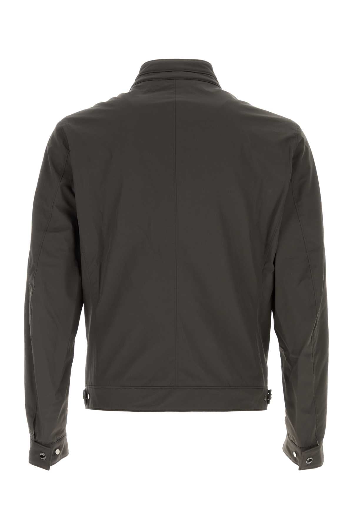 MOORER Charcoal Nylon Blend Vangi-Kn Jacket