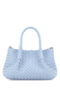 BOTTEGA VENETA Mini Light Blue Leather Shopping Handbag