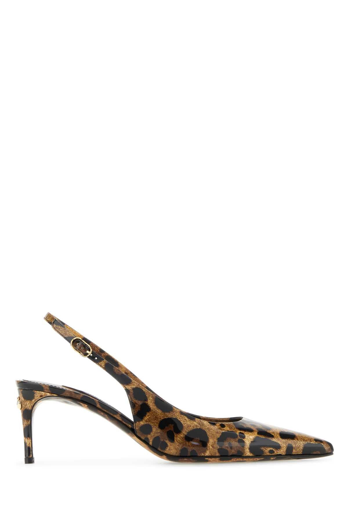 DOLCE & GABBANA Animal Print Leather Pumps with 7 cm Heel