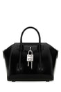 GIVENCHY Mini Black Leather Handbag with Silver Finishing