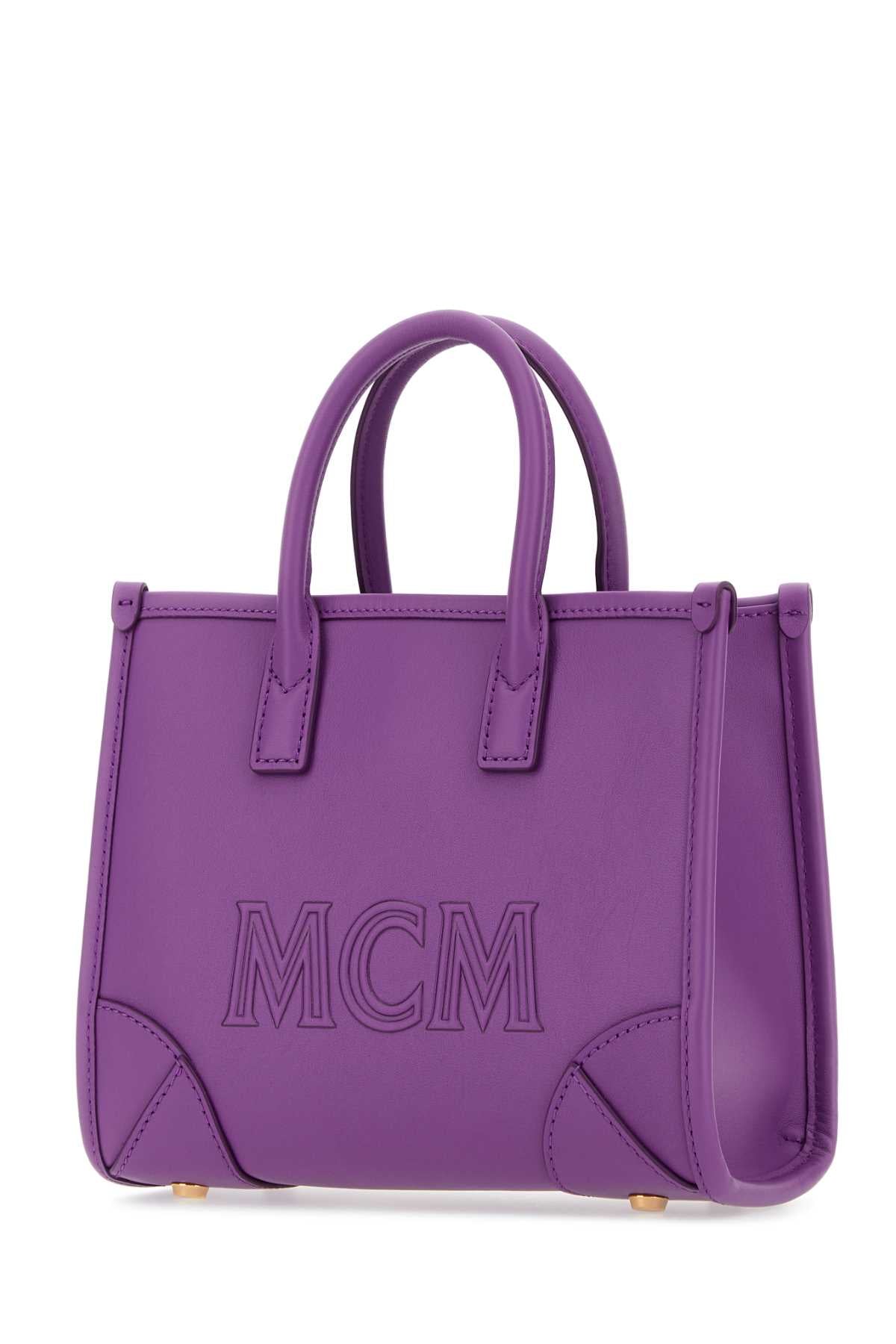 MCM Mini Leather Handbag - Light Purple