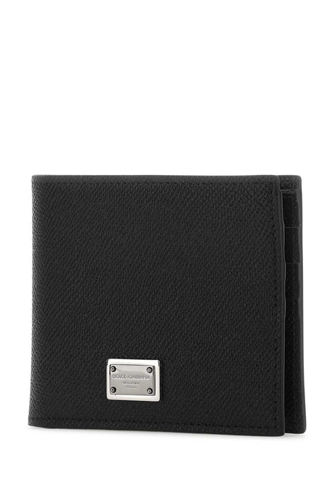 DOLCE & GABBANA Mini Black Leather Wallet for Men