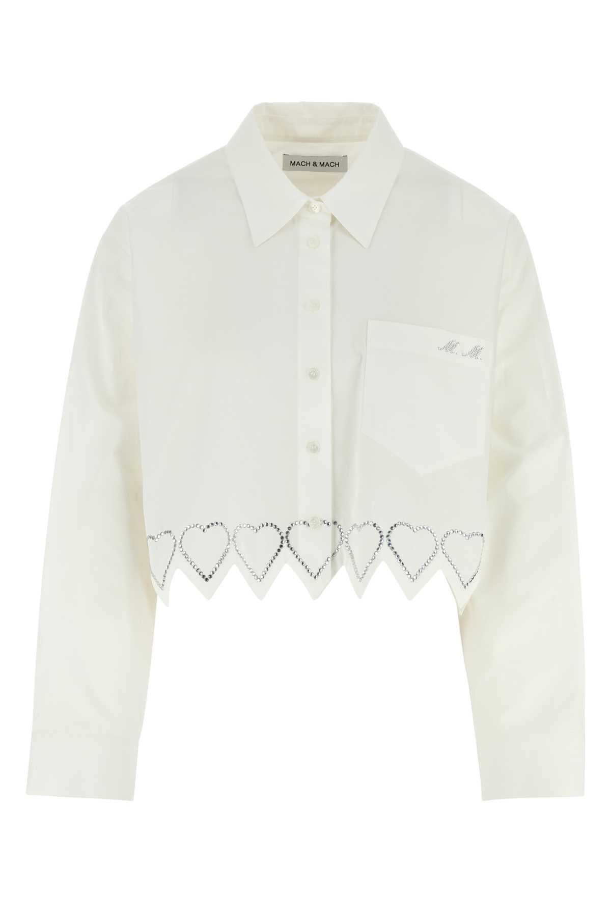 MACH&MACH Chic White Poplin Shirt - Size 38