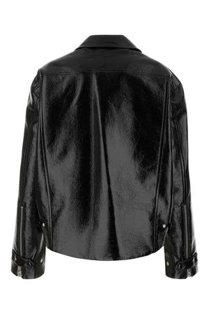 COURREGES Oversize Black Vinyl Jacket for Women