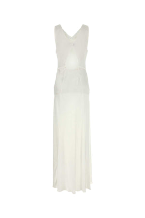 ALBERTA FERRETTI Elegant Satin Long Dress for Women