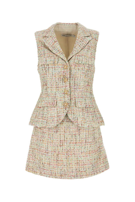 SELF PORTRAIT Chic Multicolor Tweed Mini Dress for Women