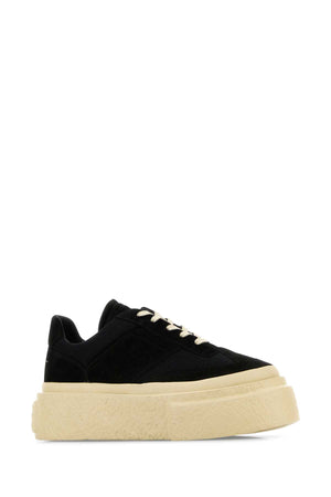 MM6 MAISON MARGIELA Gambetta Black Suede and Mesh Sneakers for Men