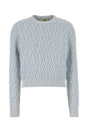 FENDI Embroidered Silk Blend Knit Sweater