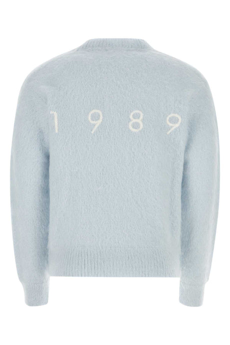 1989 STUDIO Light Blue Mohair Blend Cardigan for Men