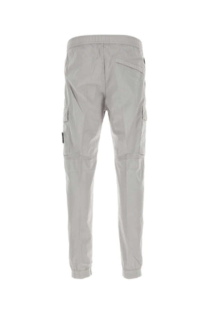 STONE ISLAND Stretch Cotton Pants for Men - Sleek Grey Comfort