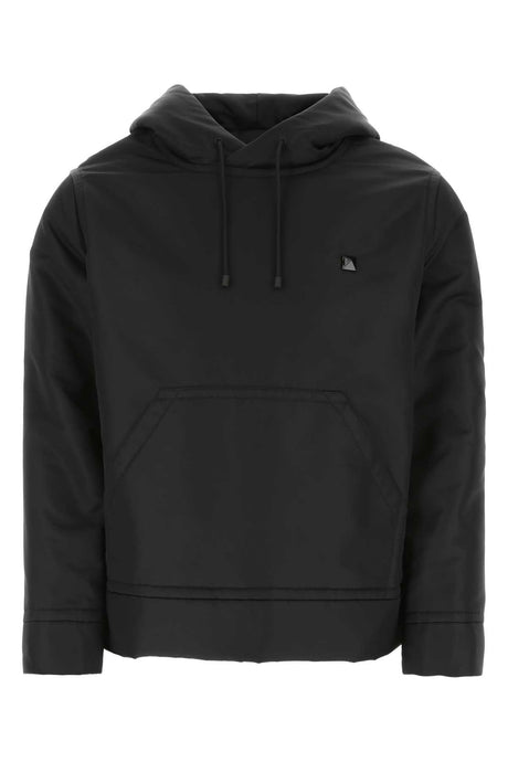 VALENTINO GARAVANI Essential Black Nylon Sweatshirt for Men