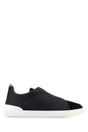 ZEGNA Men's Premium Leather Triple Stitch Slip-Ons