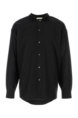 THE ROW Elegant Black Wool Blend Stendhal Shirt - Perfect for Any Season