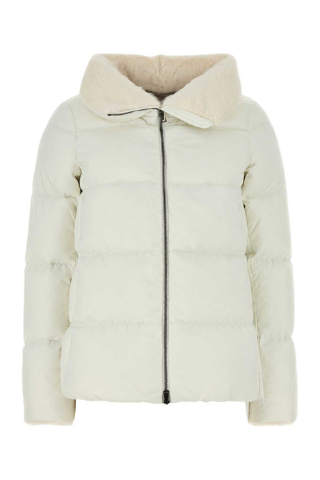 HERNO Ivory Polyester Down Jacket for Women