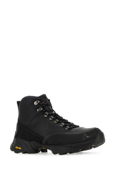 ROA Men's Premium Leather Sneaker - Stylish Black Design