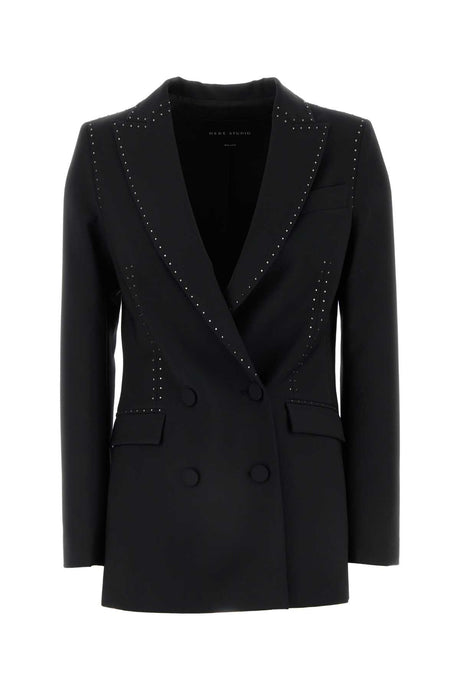 HEBE STUDIO Stretch Wool Blend Bianca Blazer