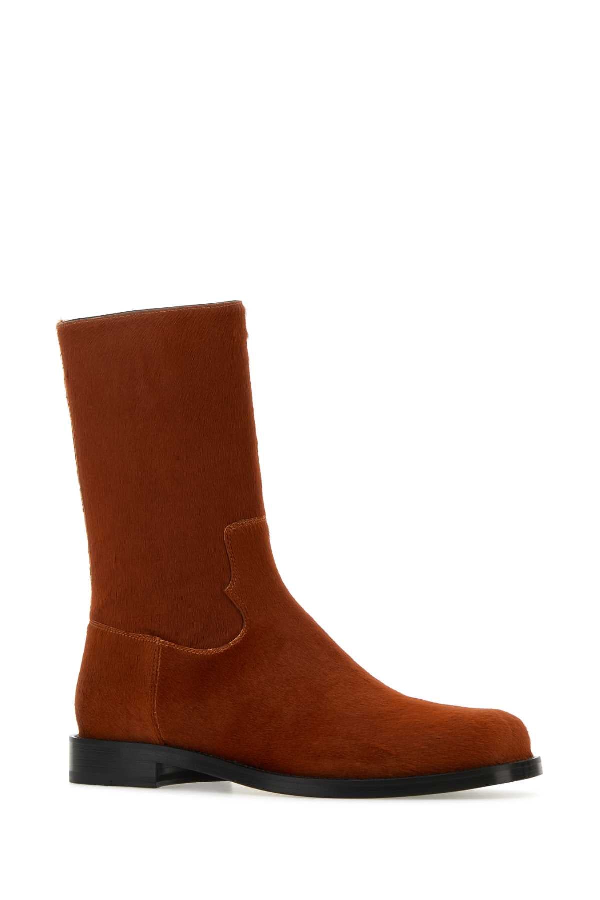 DRIES VAN NOTEN Mini Calfhair Ankle Boots for Men